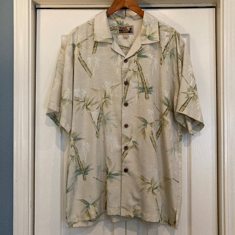 Tiki Classics 100% Silk Hawaiian Shirt, Large